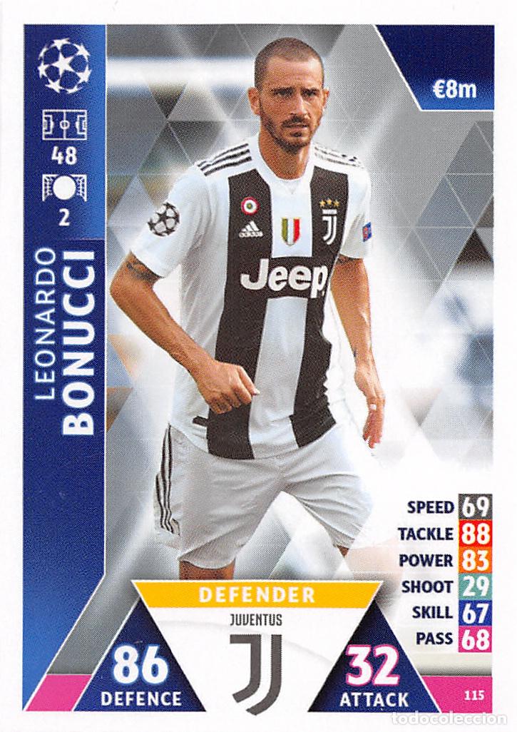 Cromos de f&uacute;tbol: TOPPS MATCH ATTAX UCL (EDICION INDIA) 18/19 2018/2019 #115 LEONARDO BONUCCI (JUVENTUS)