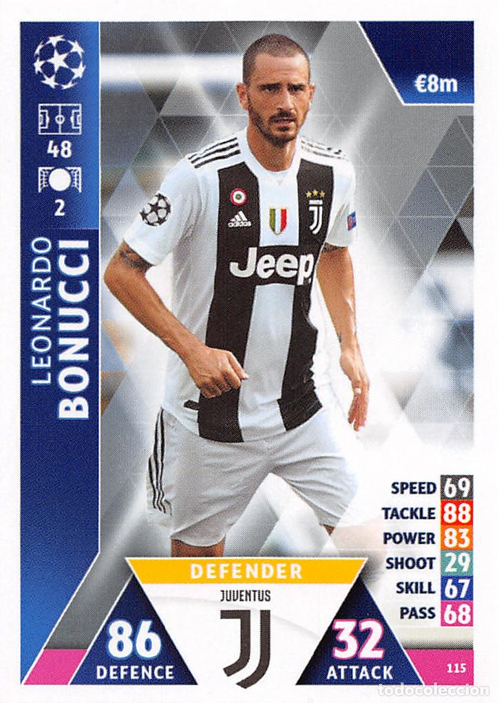 Cromos de f&uacute;tbol: TOPPS MATCH ATTAX UCL (EDICION INDIA) 18/19 2018/2019 #115 LEONARDO BONUCCI (JUVENTUS)