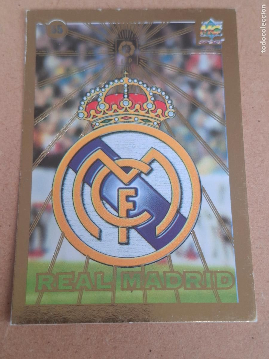 Cromos de f&uacute;tbol: MUNDICROMO 98 99 1998 1999 - 55 ESCUDO ( ERROR ESTAD&Iacute;STICAS ) - REAL MADRID (CV)