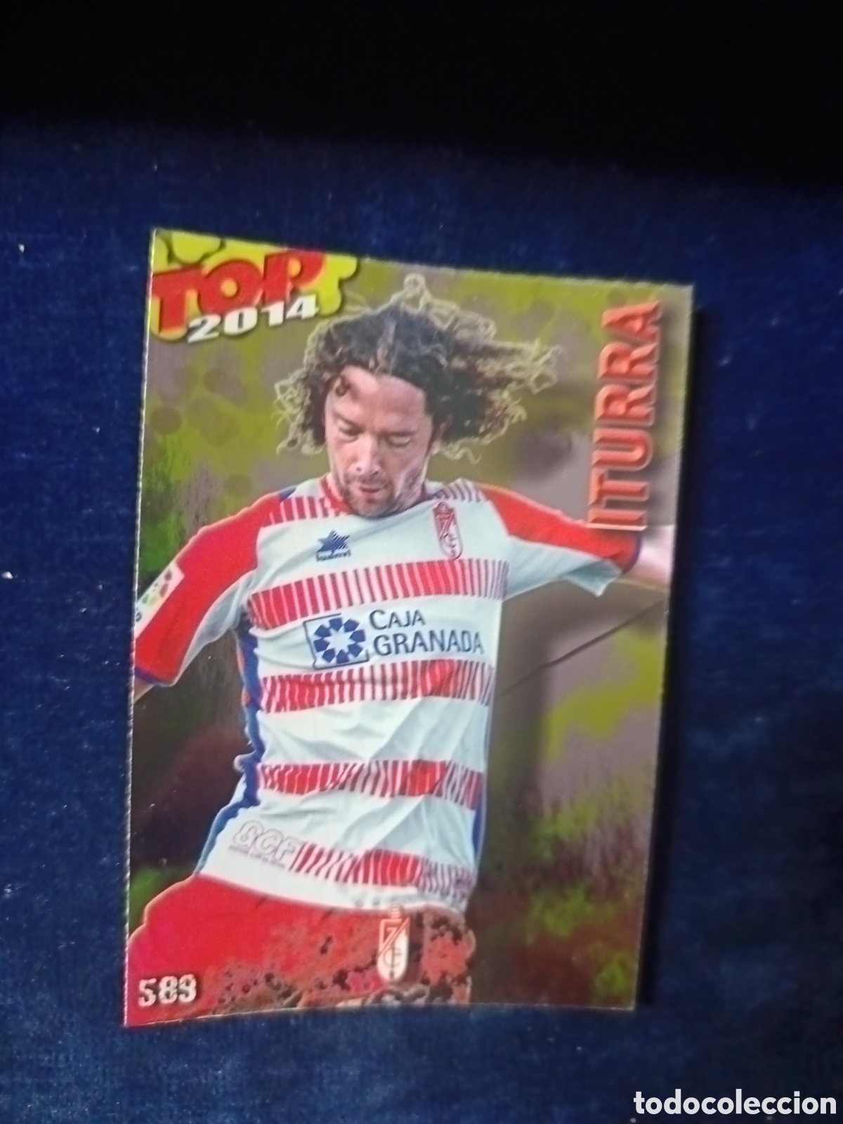 Cromos de f&uacute;tbol: 589 Iturra TOP BRILLO Dorado - MUNDICROMO 2013 2014 13-14