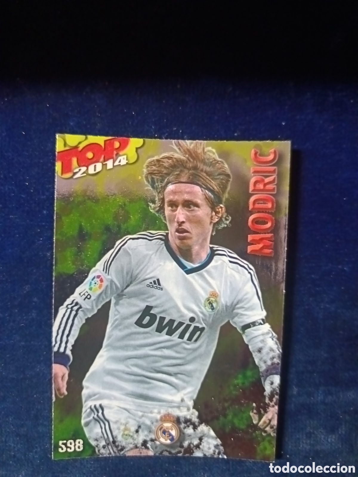 Football Stickers: 598 Modric TOP BRILLO Dorado - MUNDICROMO 2013 2014 13-14