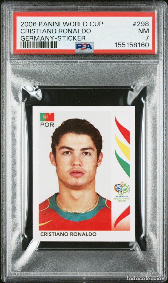 Football Stickers: Cristiano Ronaldo #298 Portugal Panini World Cup Germany Sticker 2006 PSA 7