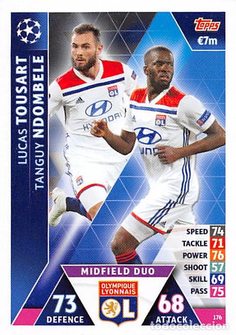 Football Stickers: TOPPS MATCH ATTAX UCL (EDICION INDIA) 18/19 2018/2019 #176 TOUSART / NDOMBELE (OLYMPIQUE LYONNAIS)