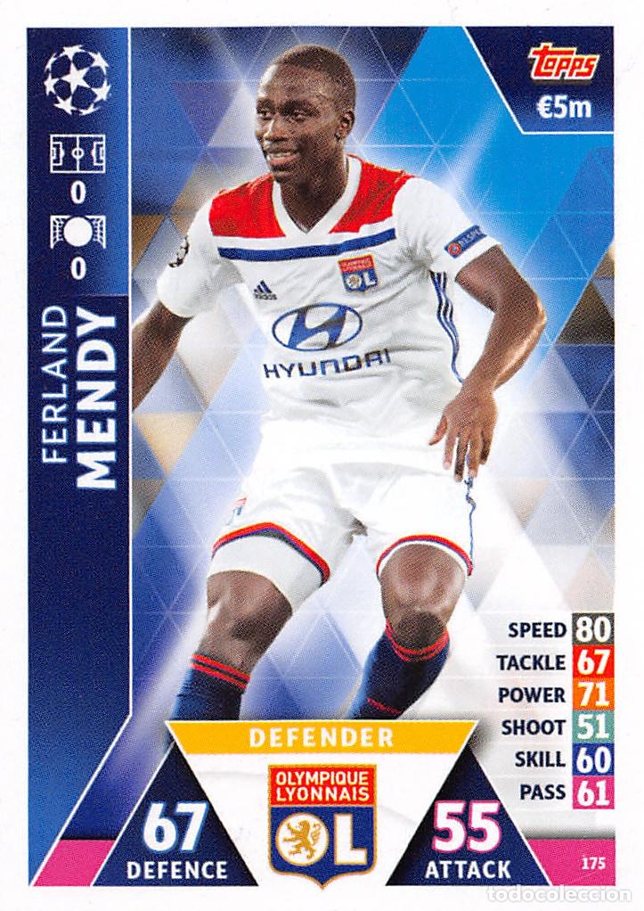 Football Stickers: TOPPS MATCH ATTAX UCL (EDICION INDIA) 18/19 2018/2019 #175 FERLAND MENDY (OLYMPIQUE LYONNAIS)