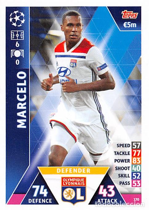 Cromos de f&uacute;tbol: TOPPS MATCH ATTAX UCL (EDICION INDIA) 18/19 2018/2019 #170 MARCELO (OLYMPIQUE LYONNAIS)
