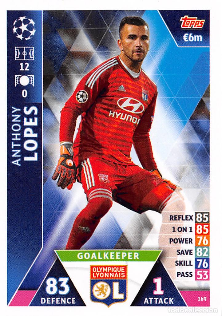Cromos de f&uacute;tbol: TOPPS MATCH ATTAX UCL (EDICION INDIA) 18/19 2018/2019 #169 AANTHONY LOPES (OLYMPIQUE LYONNAIS)