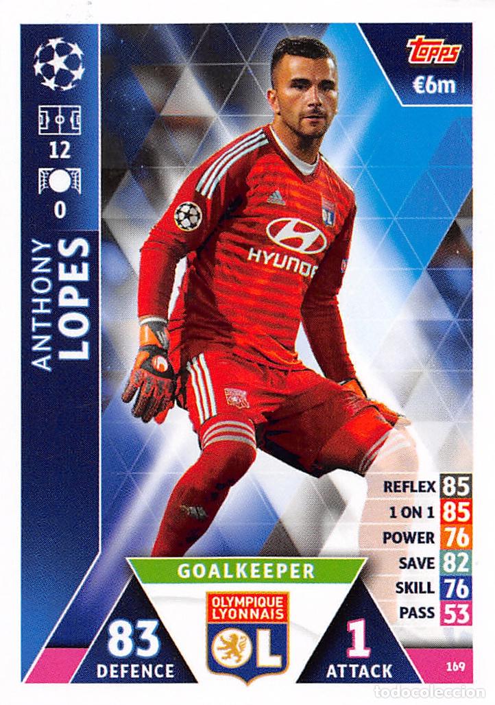 Cromos de f&uacute;tbol: TOPPS MATCH ATTAX UCL (EDICION INDIA) 18/19 2018/2019 #169 AANTHONY LOPES (OLYMPIQUE LYONNAIS)