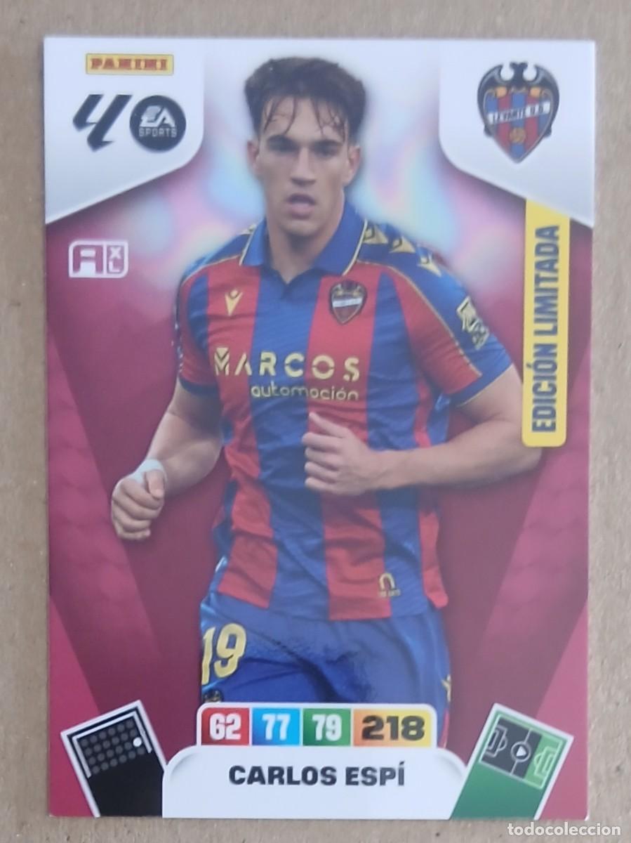 Cromos de f&uacute;tbol: CROMO CARLOS ESP&Iacute; ROOKIE LEVANTE EDICI&Oacute;N LIMITADA ADRENALYN XL 2025-2026 DE PANINI. Nuevo de sobre.