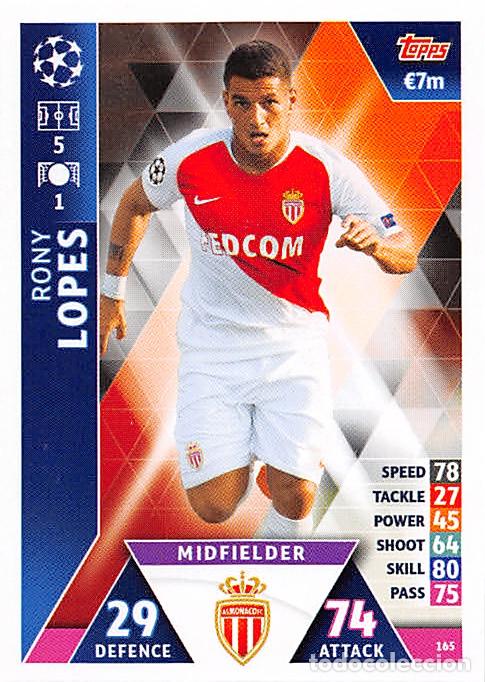 Fu&szlig;ball-Sticker: TOPPS MATCH ATTAX UCL (EDICION INDIA) 18/19 2018/2019 #165 RONY LOPES (AS MONACO)
