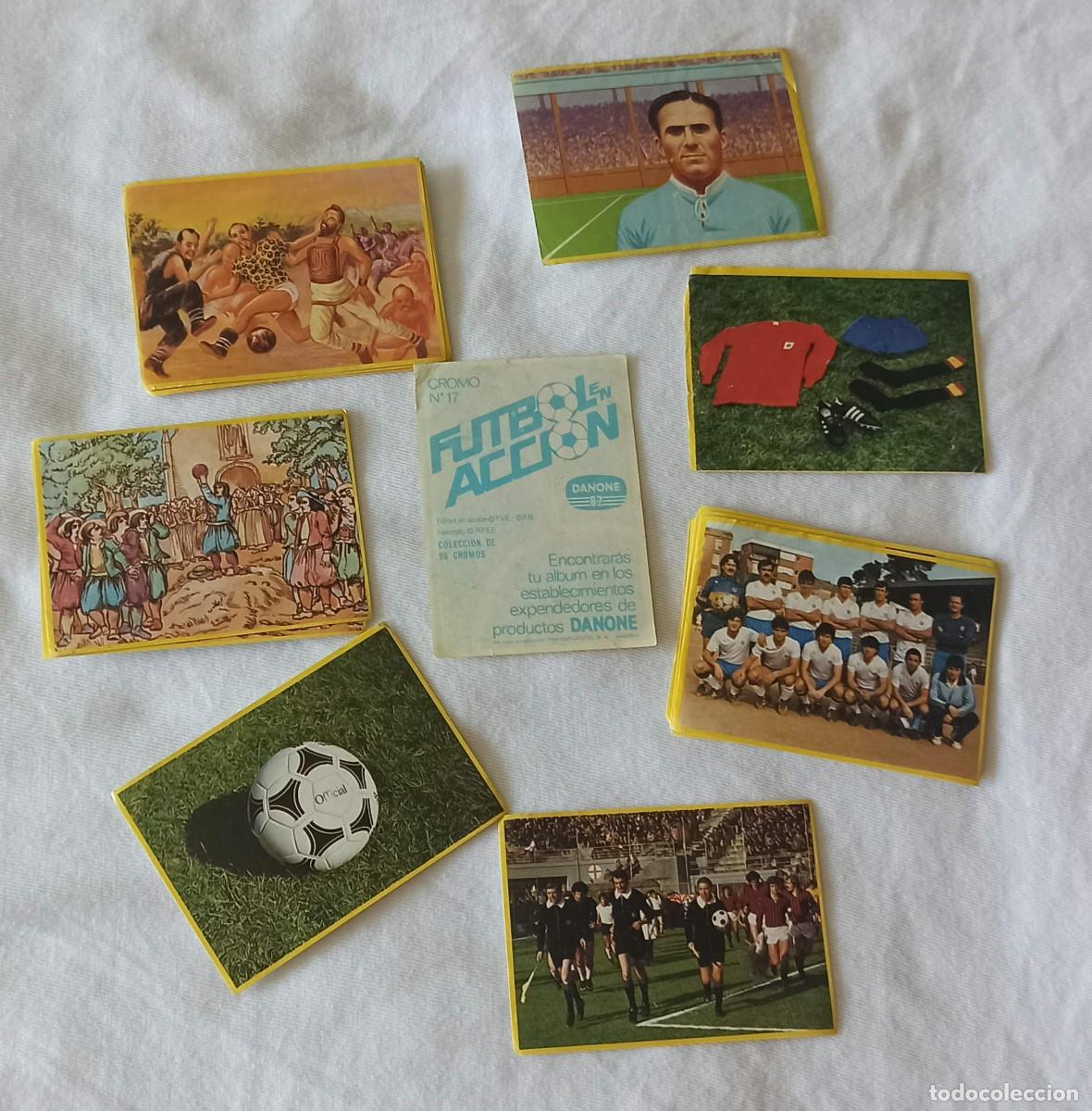 Fu&szlig;ball-Sticker: LOTE DE 30 CROMOS DEL ALBUM FUTBOL EN ACCION DANONE 82 / NUEVOS / SUELTOS A 0,50 EUROS / VER LISTADO