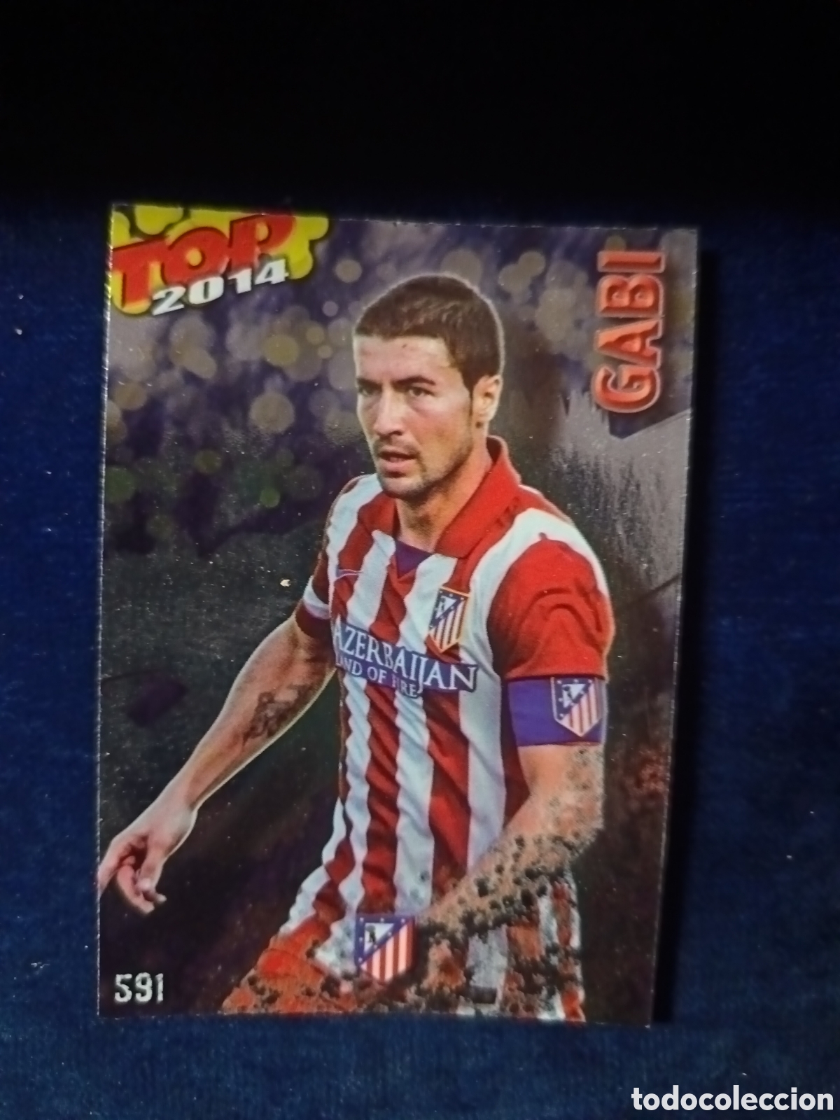 Fu&szlig;ball-Sticker: 591 Gabi TOP Liso Azul- MUNDICROMO 2013 2014 13-14