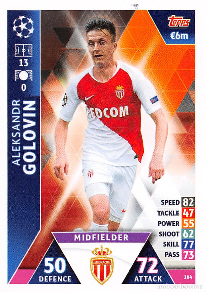 Fu&szlig;ball-Sticker: TOPPS MATCH ATTAX UCL (EDICION INDIA) 18/19 2018/2019 #164 ALEKSANDR GOLOVIN (AS MONACO)