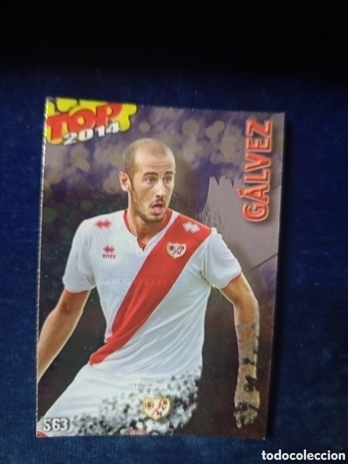 Cromos de f&uacute;tbol: 563 G&aacute;lvez TOP Liso Azul- MUNDICROMO 2013 2014 13-14