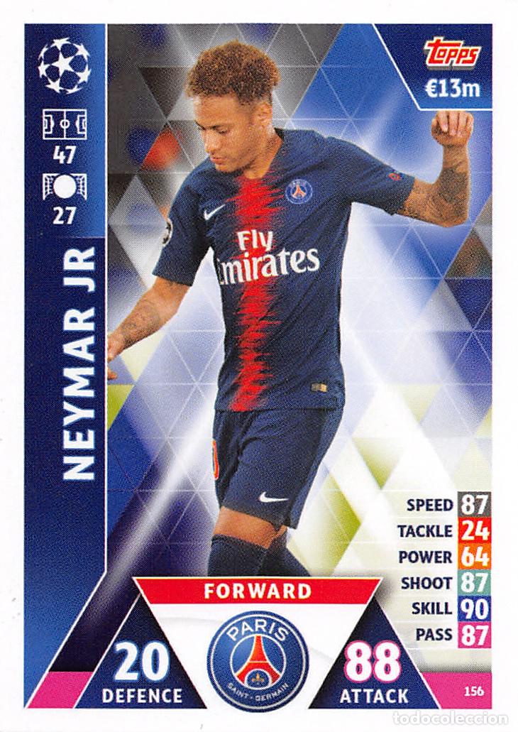 Cromos de f&uacute;tbol: TOPPS MATCH ATTAX UCL (EDICION INDIA) 18/19 2018/2019 #156 NEYMAR JR (PARIS SAINT-GERMAIN)