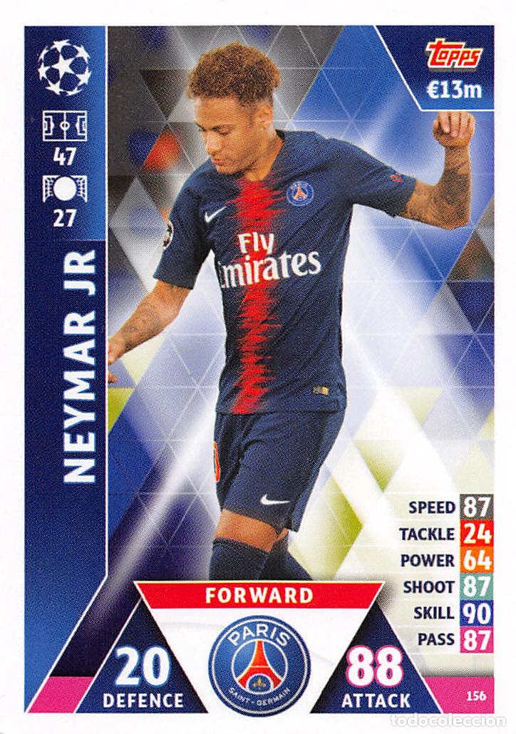 Cromos de f&uacute;tbol: TOPPS MATCH ATTAX UCL (EDICION INDIA) 18/19 2018/2019 #156 NEYMAR JR (PARIS SAINT-GERMAIN)