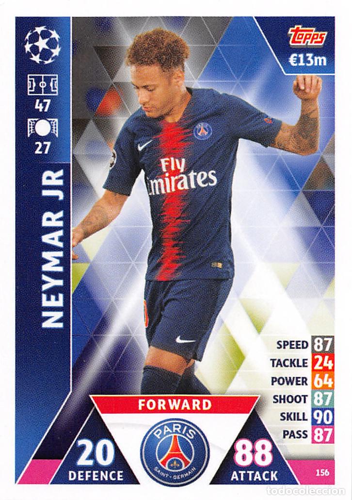 Cromos de f&uacute;tbol: TOPPS MATCH ATTAX UCL (EDICION INDIA) 18/19 2018/2019 #156 NEYMAR JR (PARIS SAINT-GERMAIN)