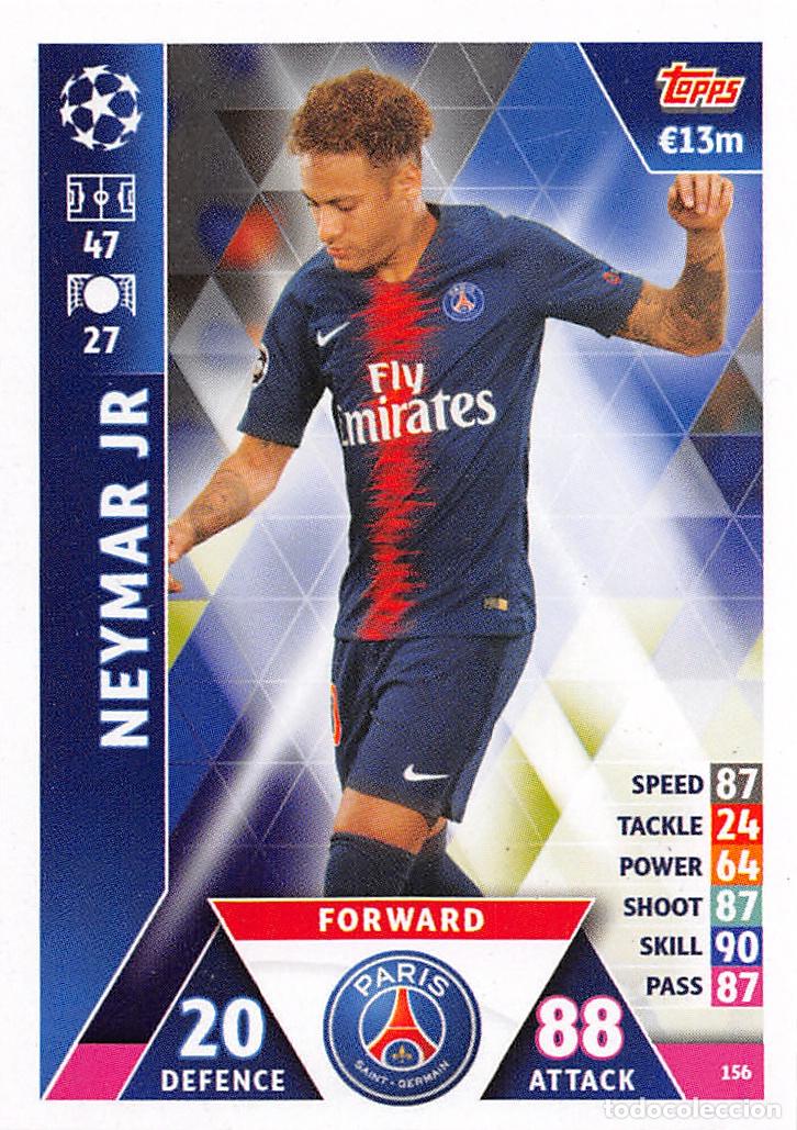Cromos de f&uacute;tbol: TOPPS MATCH ATTAX UCL (EDICION INDIA) 18/19 2018/2019 #156 NEYMAR JR (PARIS SAINT-GERMAIN)