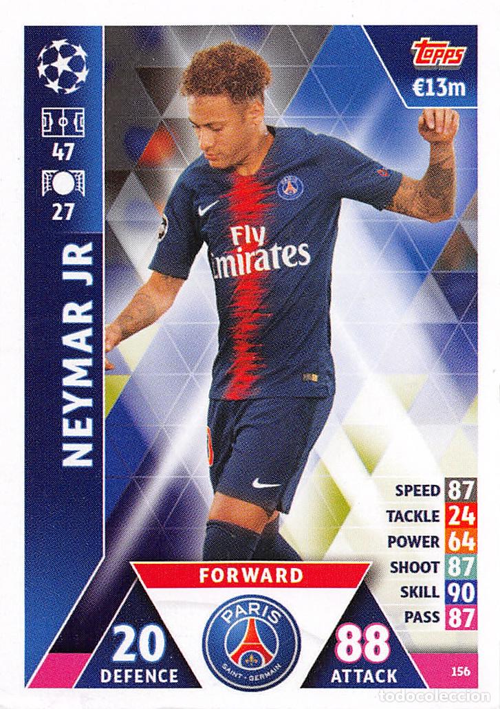 Cromos de f&uacute;tbol: TOPPS MATCH ATTAX UCL (EDICION INDIA) 18/19 2018/2019 #156 NEYMAR JR (PARIS SAINT-GERMAIN)