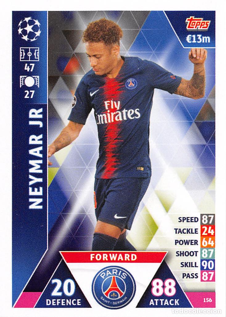 Cromos de f&uacute;tbol: TOPPS MATCH ATTAX UCL (EDICION INDIA) 18/19 2018/2019 #156 NEYMAR JR (PARIS SAINT-GERMAIN)