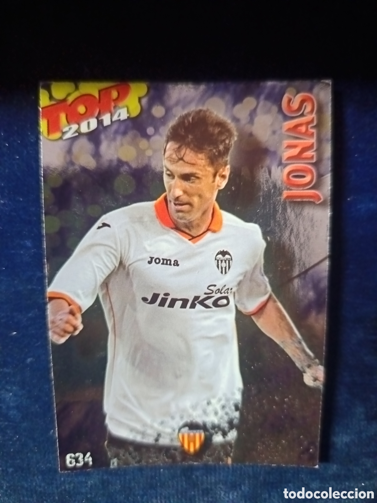 Cromos de f&uacute;tbol: 634 Jonas TOP Liso Azul- MUNDICROMO 2013 2014 13-14