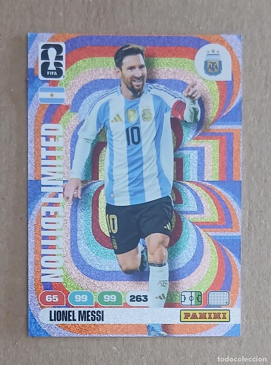 Cartes &agrave; collectionner de Football: CROMO LIONEL MESSI ARGENTINA LIMITED EDITION ADRENALYN XL FIFA WORLD CUP 2026. Nuevo de sobre.