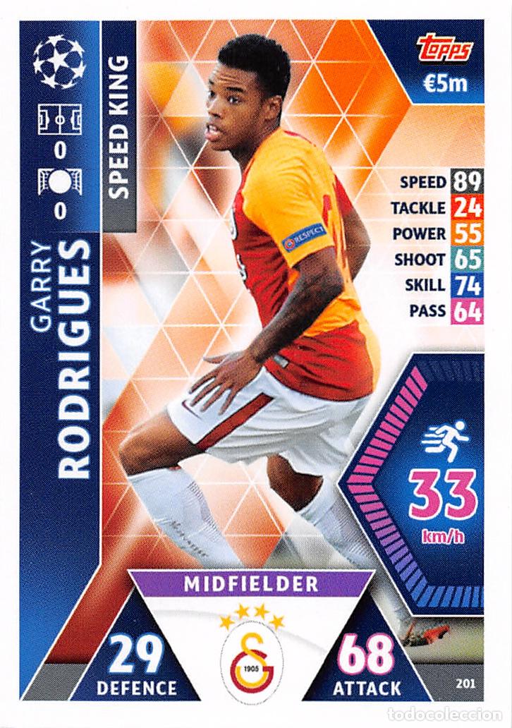Cromos de f&uacute;tbol: TOPPS MATCH ATTAX UCL (EDICION INDIA) 18/19 2018/2019 #201 GARAY RODRIGUES (GALATASARAY AS)