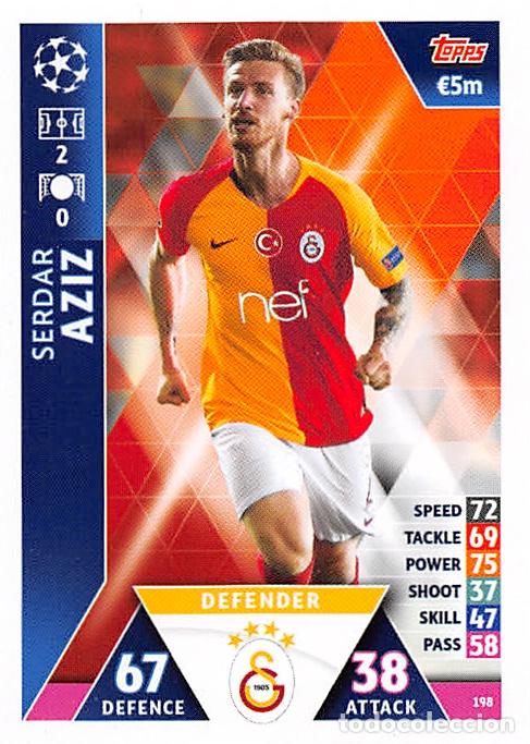 Cromos de f&uacute;tbol: TOPPS MATCH ATTAX UCL (EDICION INDIA) 18/19 2018/2019 #198 SERDAR AZIZ (GALATASARAY AS)