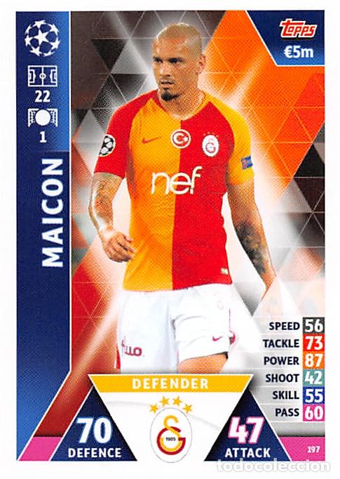Cromos de f&uacute;tbol: TOPPS MATCH ATTAX UCL (EDICION INDIA) 18/19 2018/2019 #197 MAICON (GALATASARAY AS)