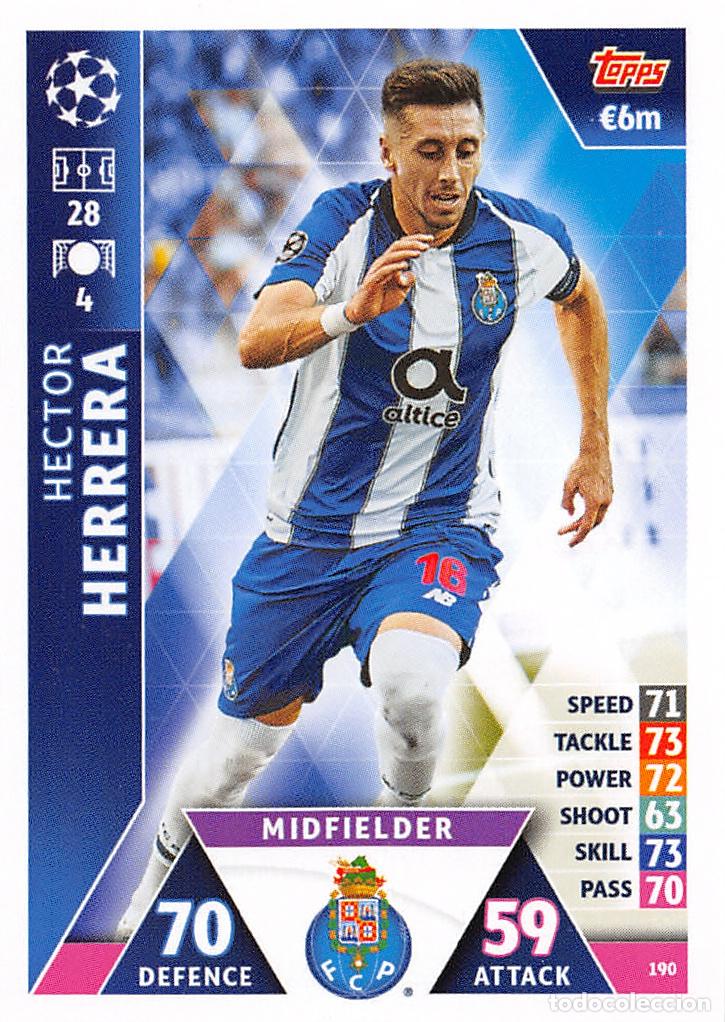 Figurine di Calcio: TOPPS MATCH ATTAX UCL (EDICION INDIA) 18/19 2018/2019 #190 HECTOR HERRERA (FC PORTO)