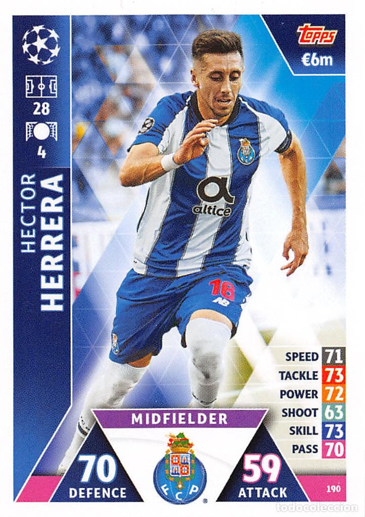 Figurine di Calcio: TOPPS MATCH ATTAX UCL (EDICION INDIA) 18/19 2018/2019 #190 HECTOR HERRERA (FC PORTO)
