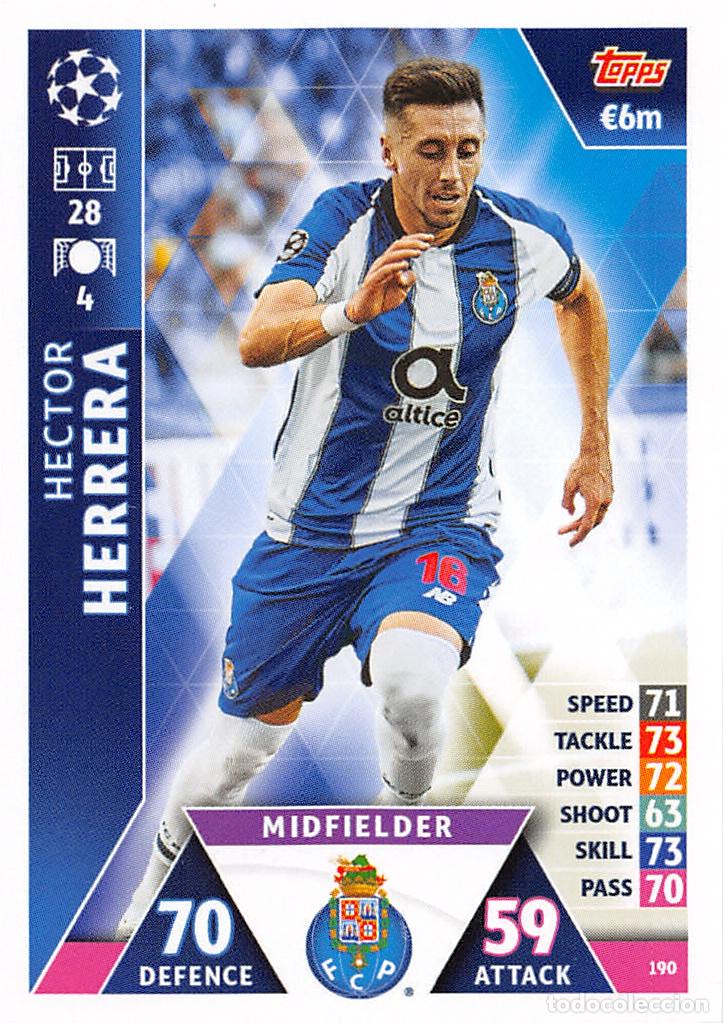 Figurine di Calcio: TOPPS MATCH ATTAX UCL (EDICION INDIA) 18/19 2018/2019 #190 HECTOR HERRERA (FC PORTO)