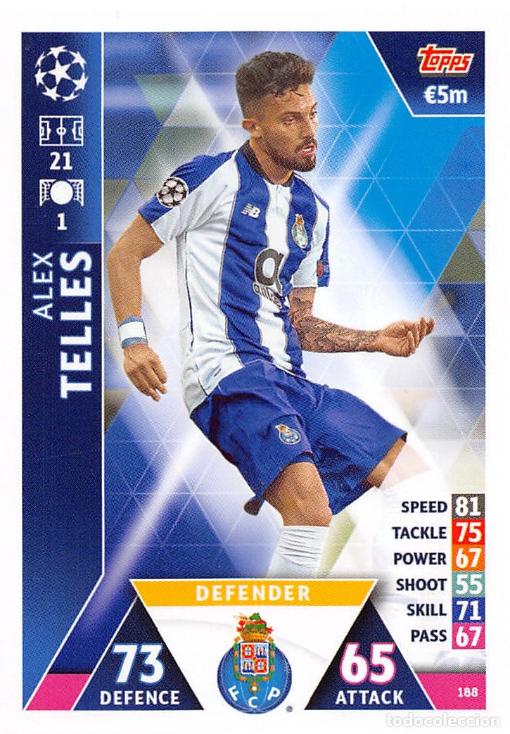 Cartes &agrave; collectionner de Football: TOPPS MATCH ATTAX UCL (EDICION INDIA) 18/19 2018/2019 #188 ALEX TELLES (FC PORTO)