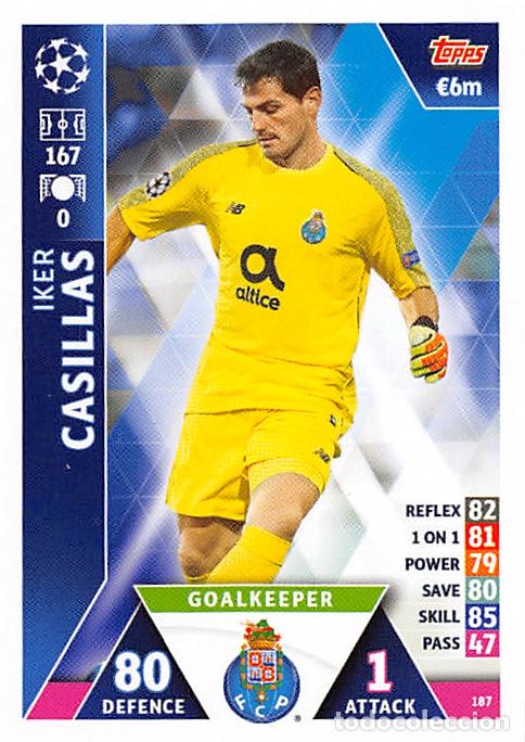Cromos de f&uacute;tbol: TOPPS MATCH ATTAX UCL (EDICION INDIA) 18/19 2018/2019 #187 IKER CASILLAS (FC PORTO)