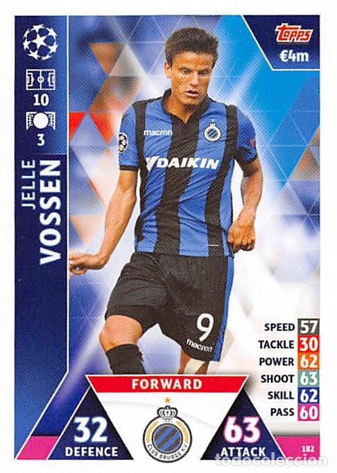 Cartes &agrave; collectionner de Football: TOPPS MATCH ATTAX UCL (EDICION INDIA) 18/19 2018/2019 #182 JELLE VOSSEN (CLUB BRUGGE)