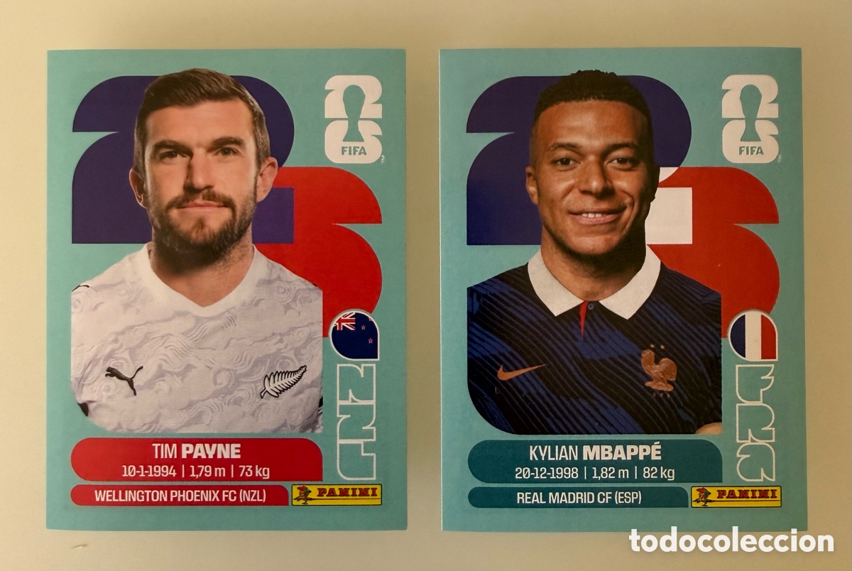 Football Stickers: Panini FIFA mundial 2026 Mbappe / Tim Pavne NUEVOS LEER DESCRIPCI&Oacute;N