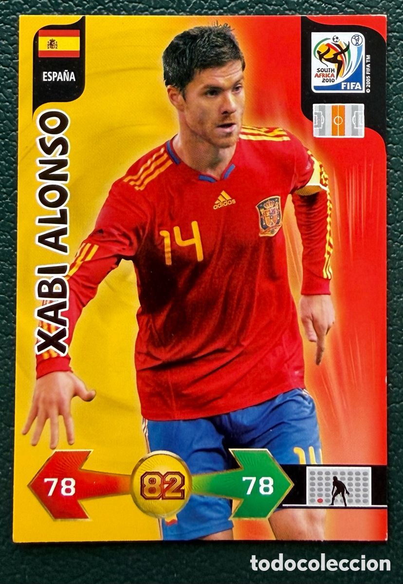 Cromos de f&uacute;tbol: XABI ALONSO ESPA&Ntilde;A FICHAS ALBUM ADRENALYN XL MUNDIAL SOUTH AFRICA 2010