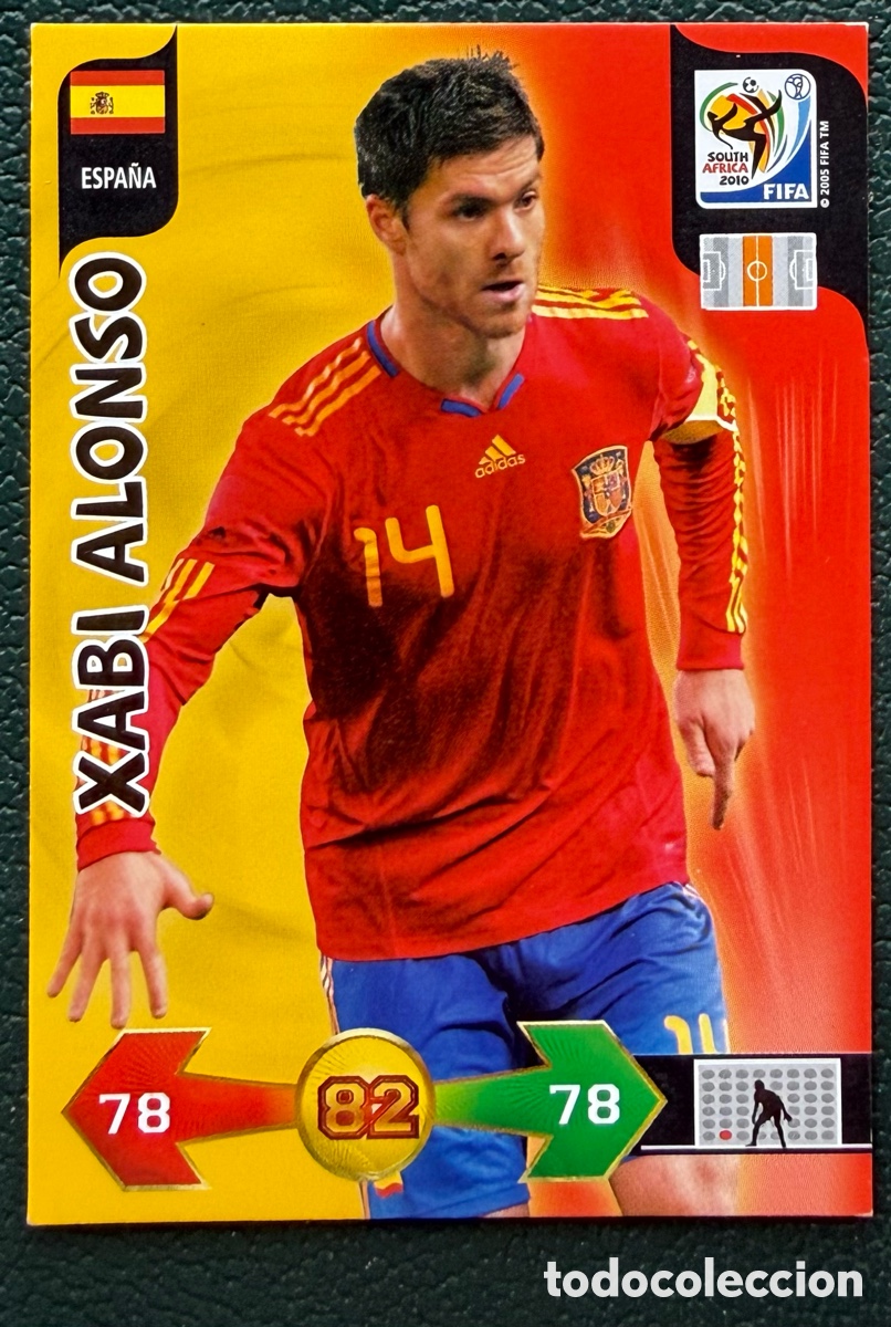 Cromos de f&uacute;tbol: XABI ALONSO ESPA&Ntilde;A FICHAS ALBUM ADRENALYN XL MUNDIAL SOUTH AFRICA 2010
