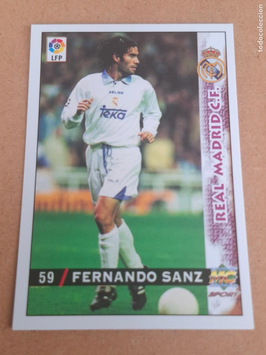 Football Stickers: MUNDICROMO 98 99 1998 1999 - 59 FERNANDO SANZ - REAL MADRID (CV)