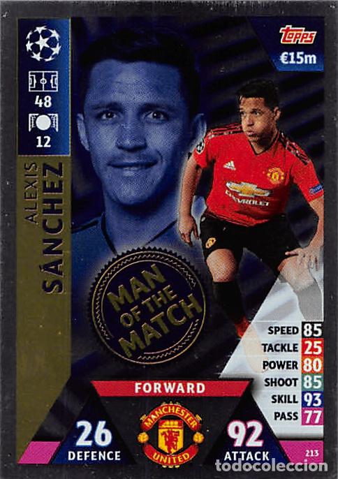 Cromos de f&uacute;tbol: TOPPS MATCH ATTAX UCL (EDICION INDIA) 18/19 2018/2019 #213 ALEXIS SANCHEZ (MANCHESTER UNITED) MOTM