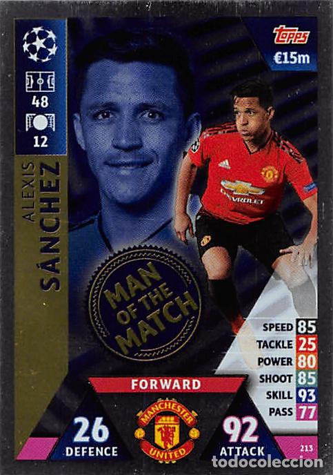 Cromos de f&uacute;tbol: TOPPS MATCH ATTAX UCL (EDICION INDIA) 18/19 2018/2019 #213 ALEXIS SANCHEZ (MANCHESTER UNITED) MOTM