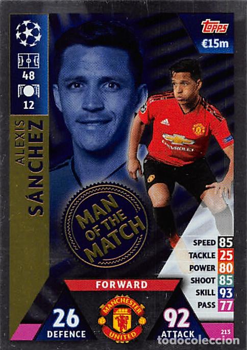 Cromos de f&uacute;tbol: TOPPS MATCH ATTAX UCL (EDICION INDIA) 18/19 2018/2019 #213 ALEXIS SANCHEZ (MANCHESTER UNITED) MOTM