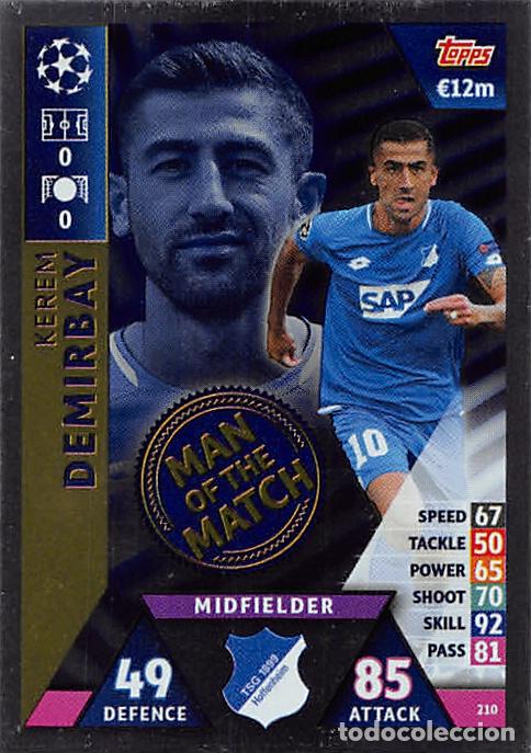 Cromos de f&uacute;tbol: TOPPS MATCH ATTAX UCL (EDICION INDIA) 18/19 2018/2019 #210 KEREM DEMIRBAY (TSG 1899 HOFFENHEIM) MOTM