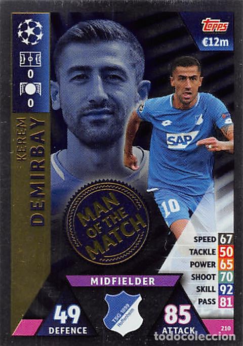 Cromos de f&uacute;tbol: TOPPS MATCH ATTAX UCL (EDICION INDIA) 18/19 2018/2019 #210 KEREM DEMIRBAY (TSG 1899 HOFFENHEIM) MOTM