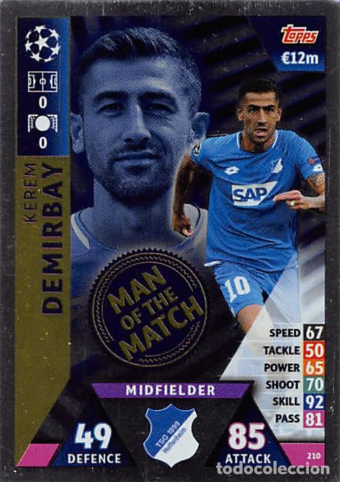 Cromos de f&uacute;tbol: TOPPS MATCH ATTAX UCL (EDICION INDIA) 18/19 2018/2019 #210 KEREM DEMIRBAY (TSG 1899 HOFFENHEIM) MOTM