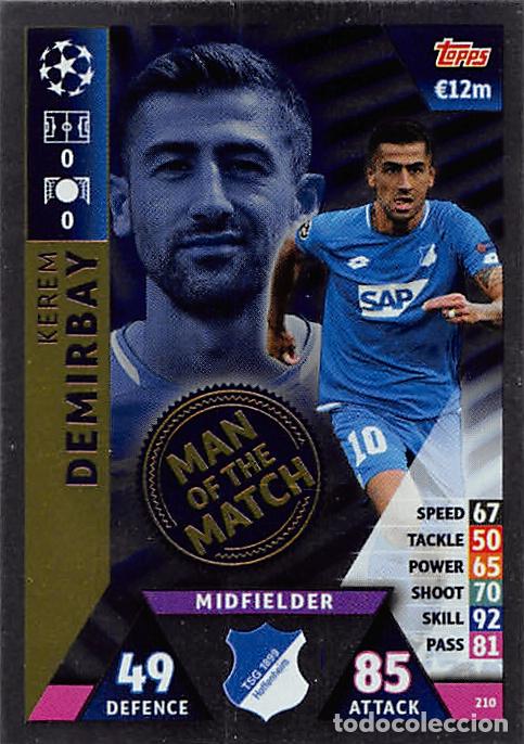 Cromos de f&uacute;tbol: TOPPS MATCH ATTAX UCL (EDICION INDIA) 18/19 2018/2019 #210 KEREM DEMIRBAY (TSG 1899 HOFFENHEIM) MOTM
