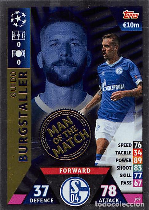 Cromos de f&uacute;tbol: TOPPS MATCH ATTAX UCL (EDICION INDIA) 18/19 2018/2019 #209 GUIDO BURGSTALLER (FC SCHALKE 04) MOTM