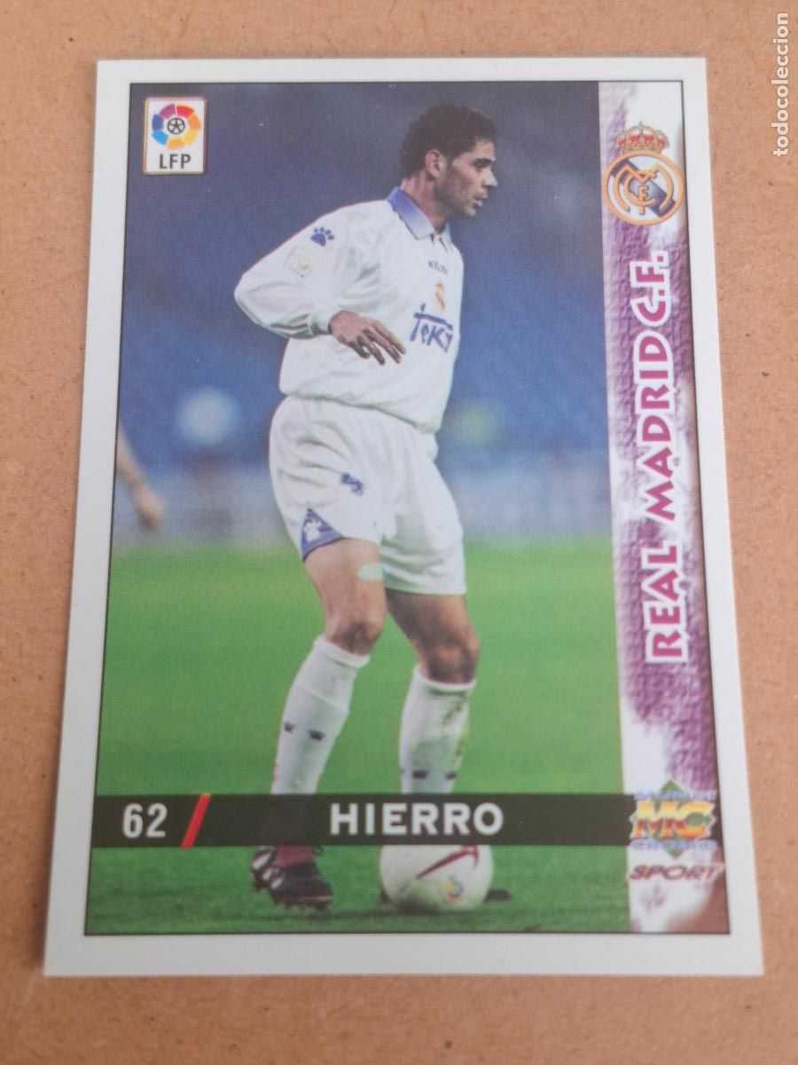 Cromos de f&uacute;tbol: MUNDICROMO 98 99 1998 1999 - 62 HIERRO - REAL MADRID (CV)