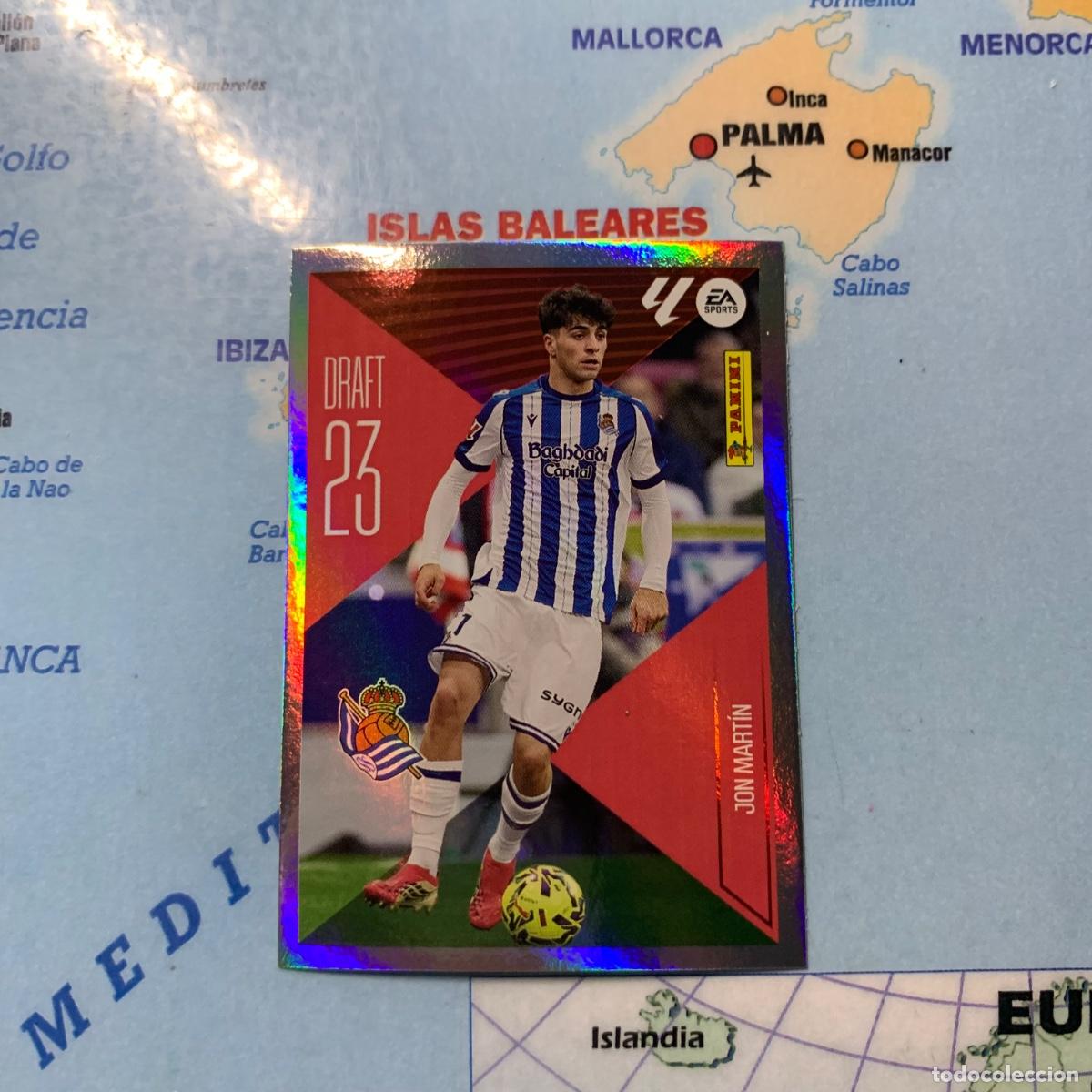 Cartes &agrave; collectionner de Football: Jon Mart&iacute;n draft 23 n&uacute;mero 13 De la Real Sociedad cromo de la liga este 26-27 2026-2027