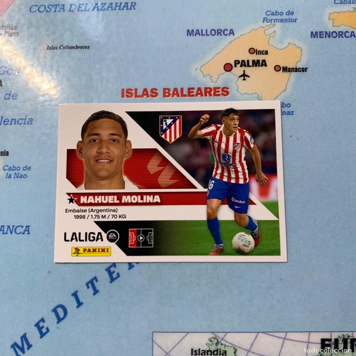 Football Stickers: Nahuel Molina n&uacute;mero 6 del Atl&eacute;tico de Madrid cromo liga este 26-27 2026-2027