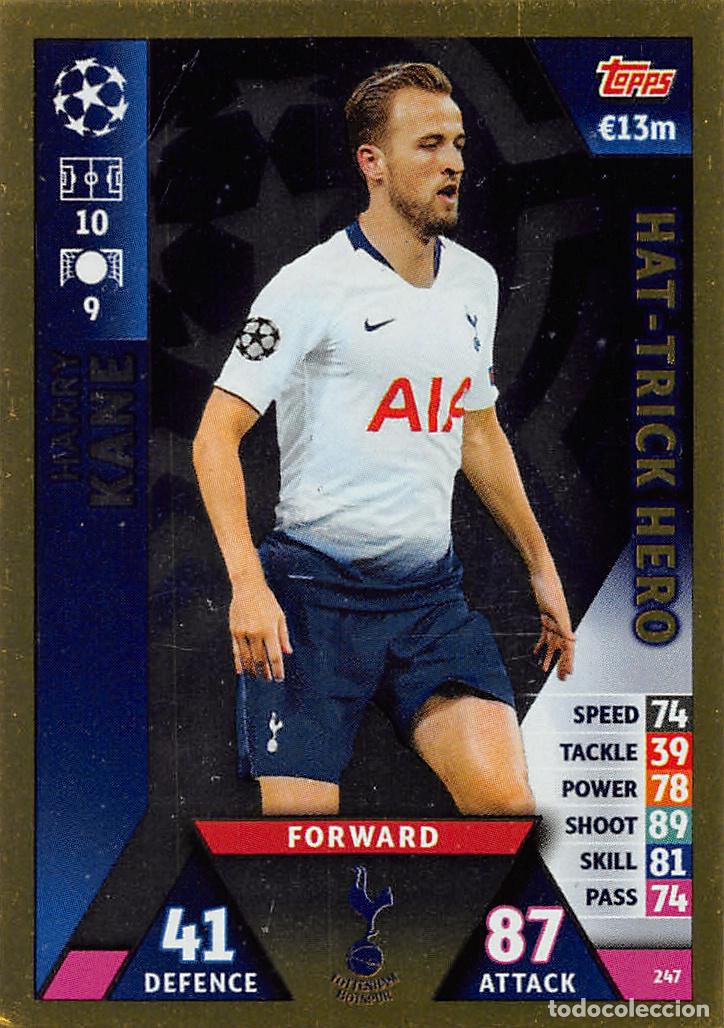 Football Stickers: TOPPS MATCH ATTAX UCL (EDICION INDIA) 18/19 2018/2019 #247 HARRY KANE (TOTTENHAM) HAT-TRICK HERO